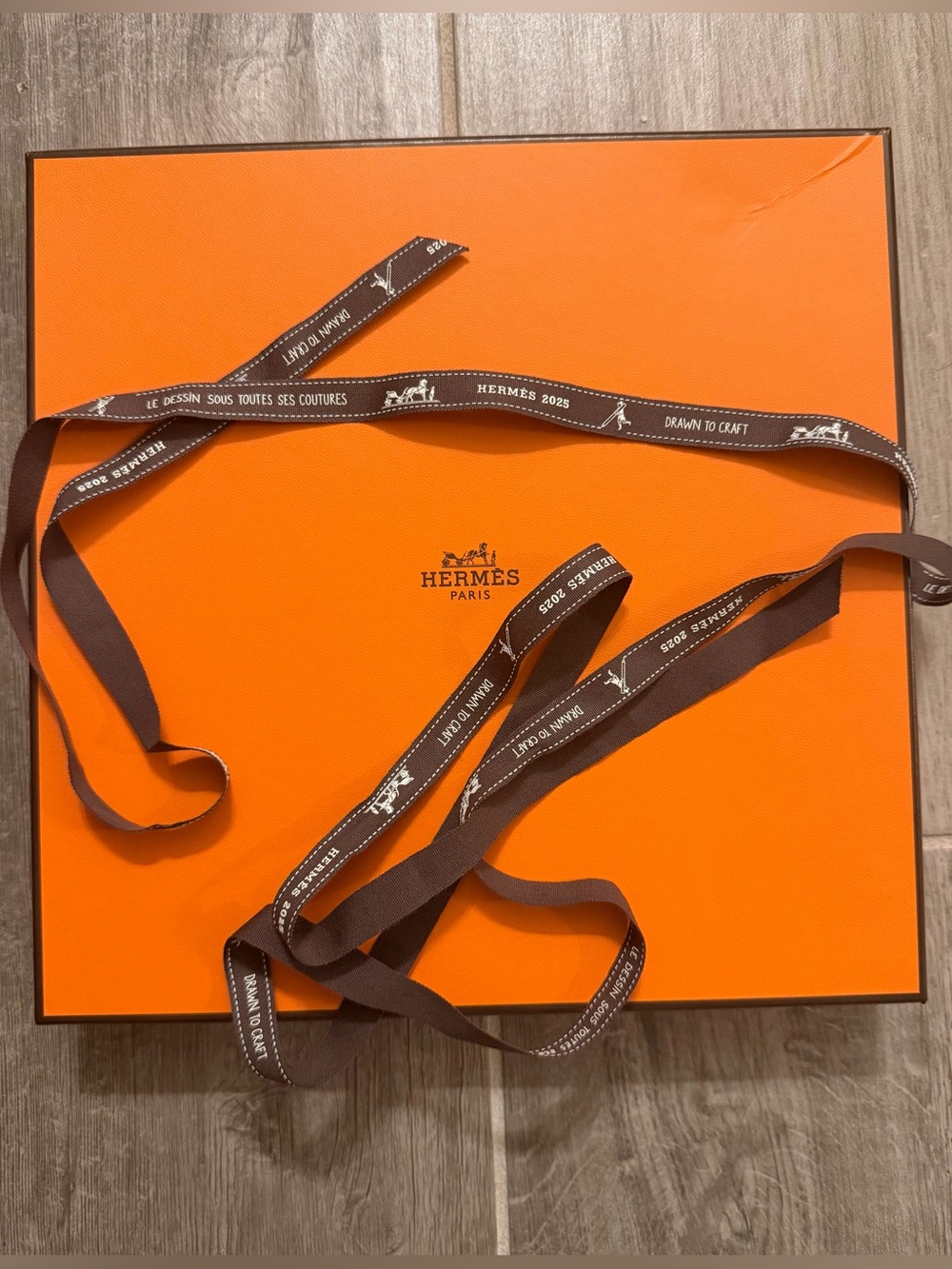 Hermes Orange Box with a ribbon - Signature Gift Packaging